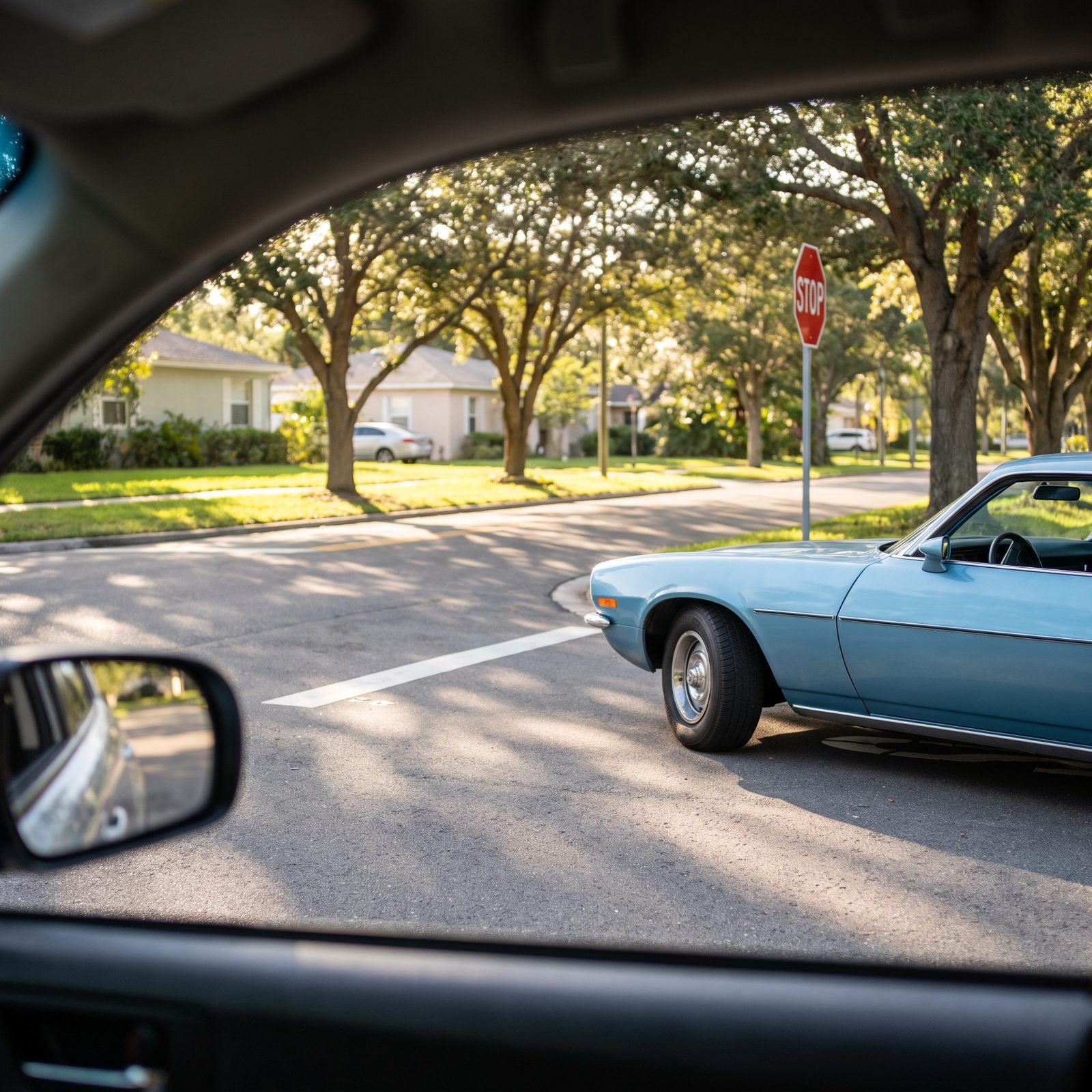 Watching the Wheels of Cars at Side Streets