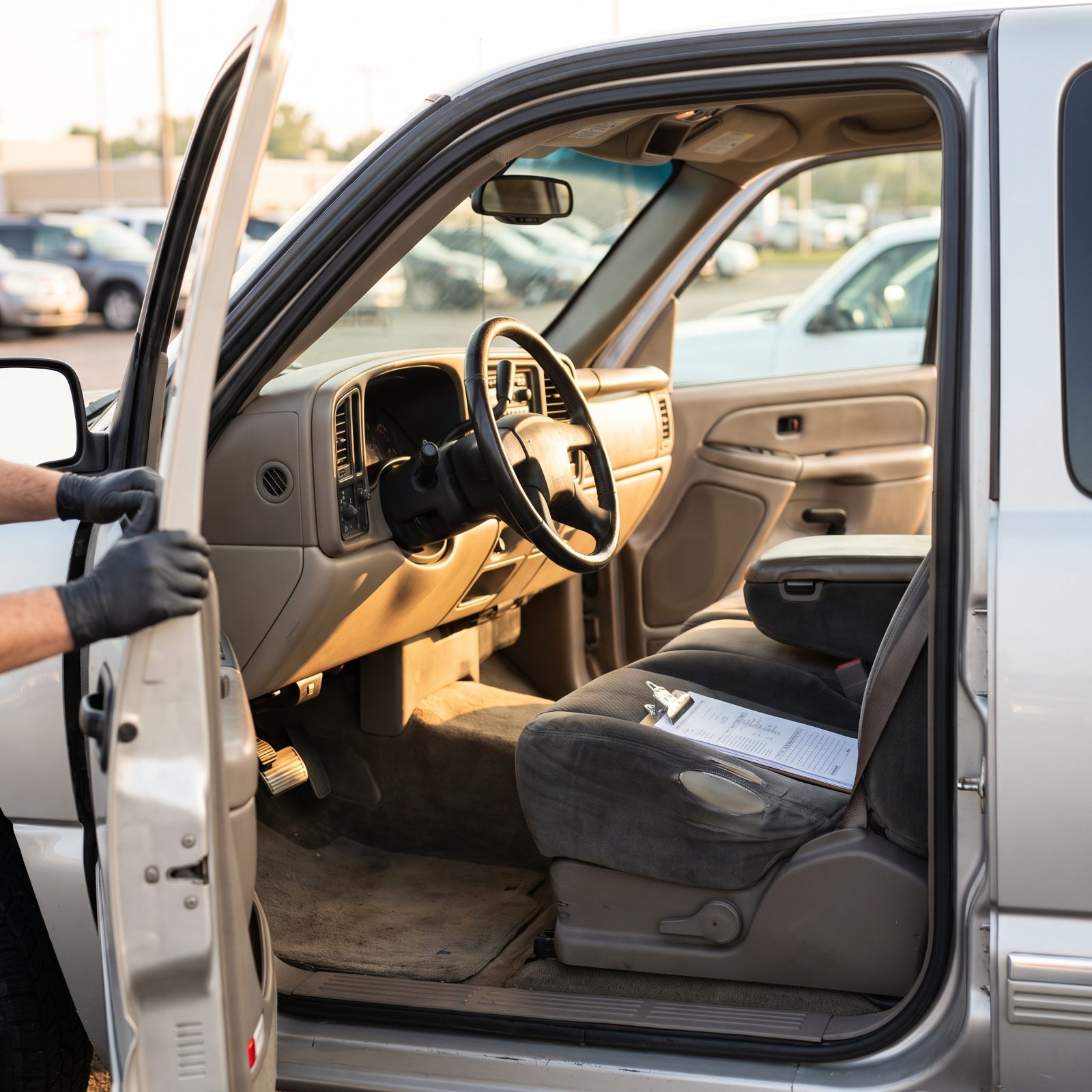 Wear on the Seats, Steering Wheel, Pedals, and Driver's Armrest