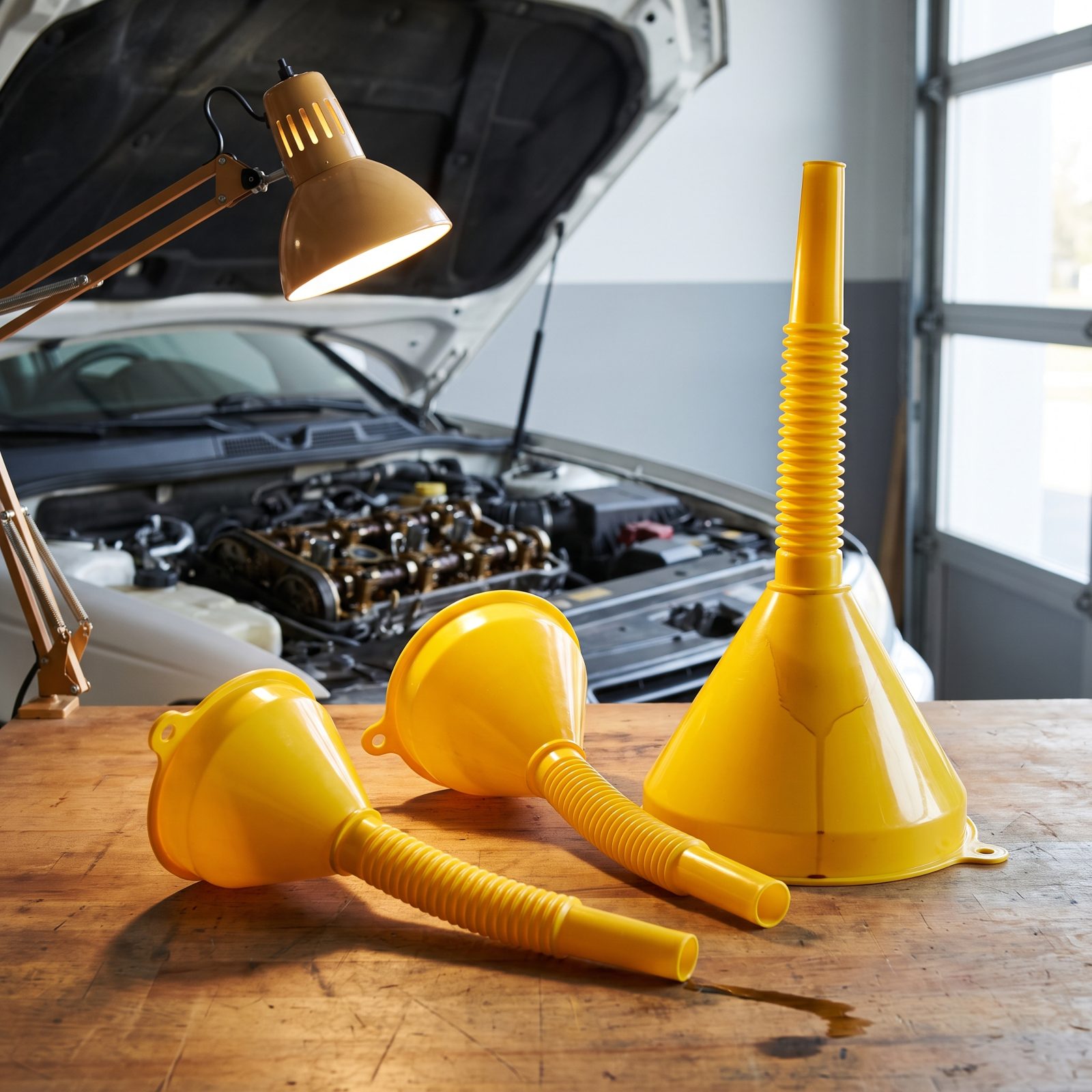 A Wide-Mouth Fluid Funnel Set, One for Every Fluid