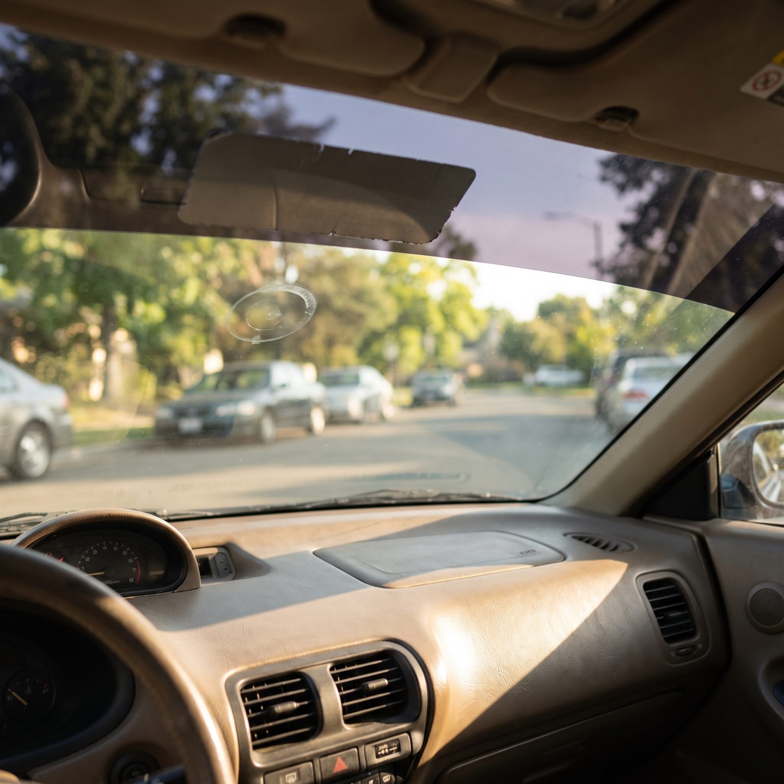 The Windshield Banner Blocking the Top of the Glass