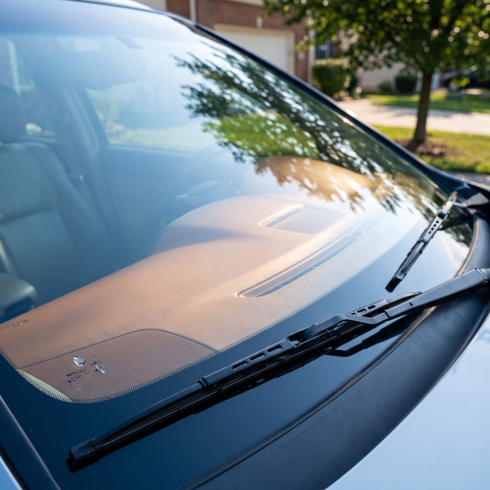 A Windshield With Few Highway Stone Chips