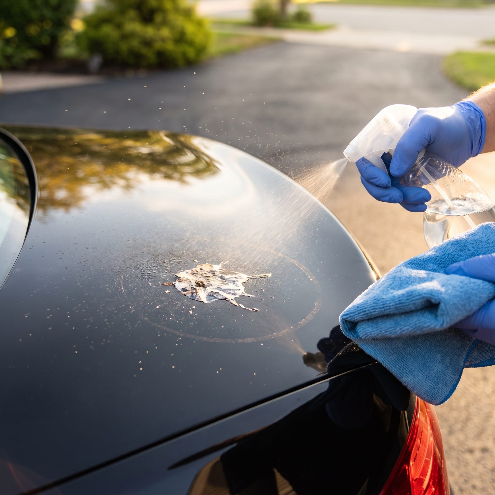Wiping Off Dry Bird Droppings Instead of Soaking Them First